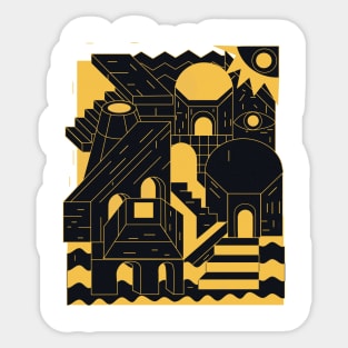 Golden City Sticker